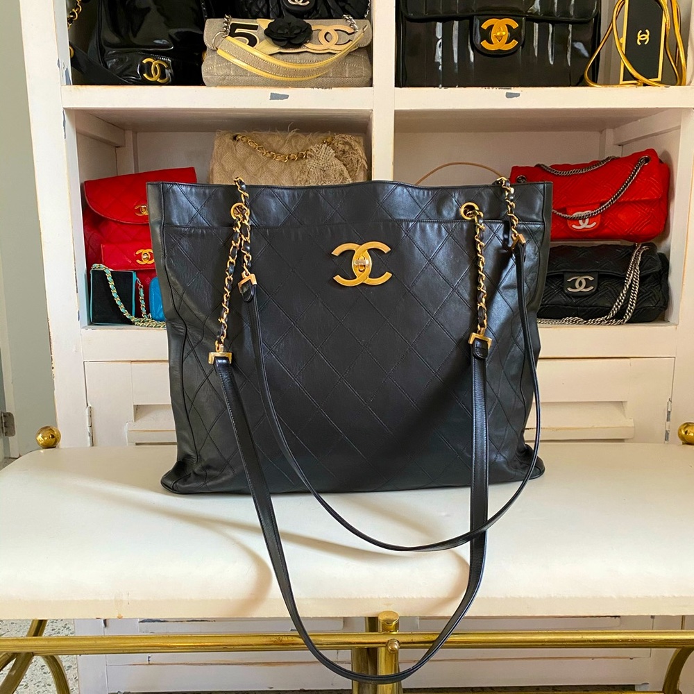 Chanel Vintage XL Supermodel Tote Travel Bag